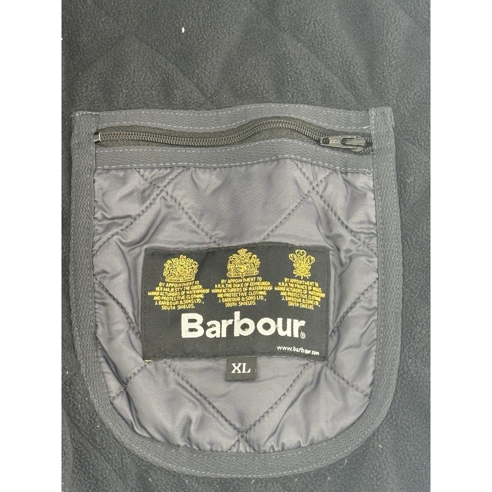 Barbour Vest Men's Sz XL Navy Polarquilt Waistcoat Zip In Liner Quilted Gilet - Picture 4 of 9